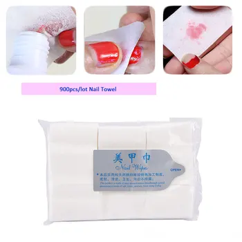 

Gel Nail Polish Remover Gel 900Pcs/Bag Cotton Nail Cleaner Towel Set For Manicure Wipes Cotton Lint Bowl Lint-Free