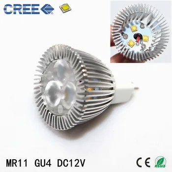 

Mini LED Spotlight bulb MR11 DC12V 3w CREE LED Spot Lamp GU4 35mm Candle Bulb Light for business lighting diameter