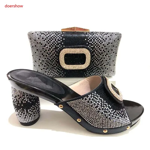 jaune Italienne La Chaussure Africain Pour Ensemble argent Sac 6 pourpre Noir Doershow or Italien Sacs Partie À Dans Nigérianes Royal Et rouge Chaussures G1 Correspondant Femmes qwEC4