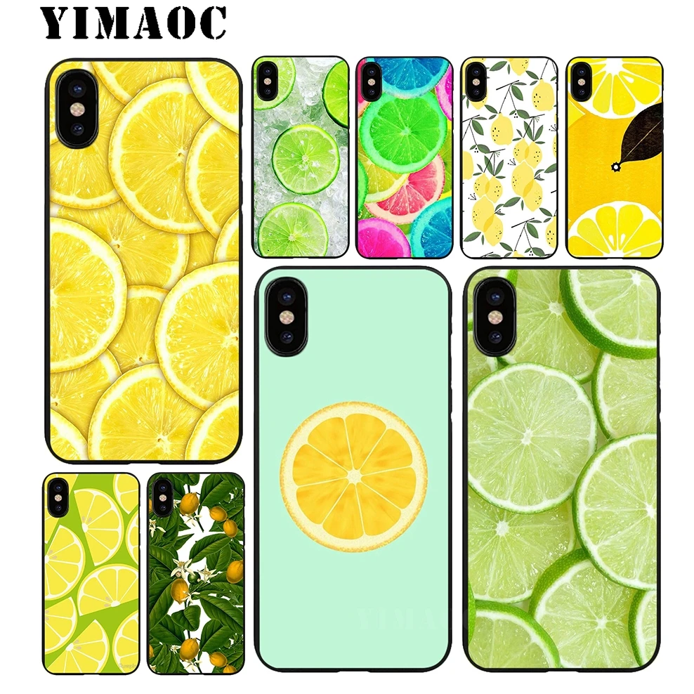 YIMAOC Lemon literature Soft Silicone Case for iPhone 11 Pro Xr Xs Max X or 10 8 7 6 6S Plus 5 5S SE |