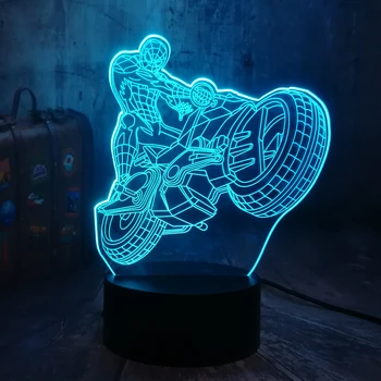 

Cool Marvel The Avengers Spiderman 3D LED Night Light Table Desk Table Lamp Bedroom Decor Baby Child Kid Boy Toy Christmas toys