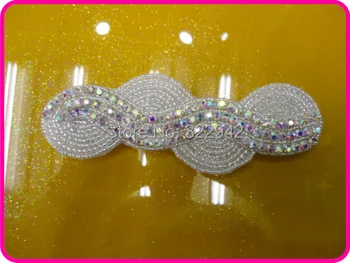 

Free shipping wholesale bridal appliques and trims beaded lace applique