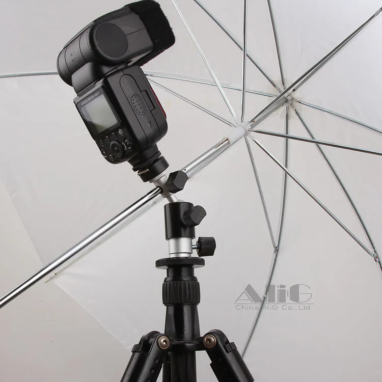 Camera Flash Bracket Hot Shoe Umbrella Holder Swivel Light Stand Adapter Photo Studio