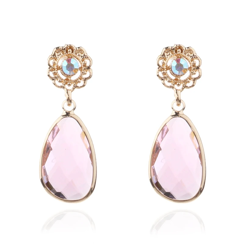 

2018 Temperament New Style Dangle Earrings Luxury Shiny Rhinestone Ladies Jewelry Gift Drop Crystal Pendientes Fashion Brincos