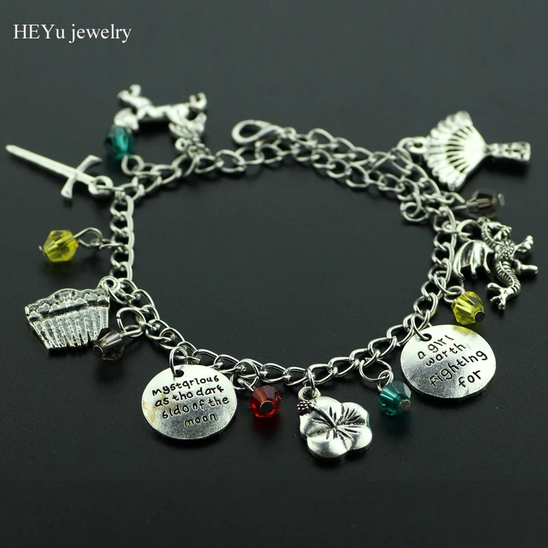 Heroine Mulan Bracelet With Horse Comb Sword Crystal Statement Accessories Every woman is a Hero Women Holiday Gifts|bracelet with horse|charm braceletbracelet with - AliExpress