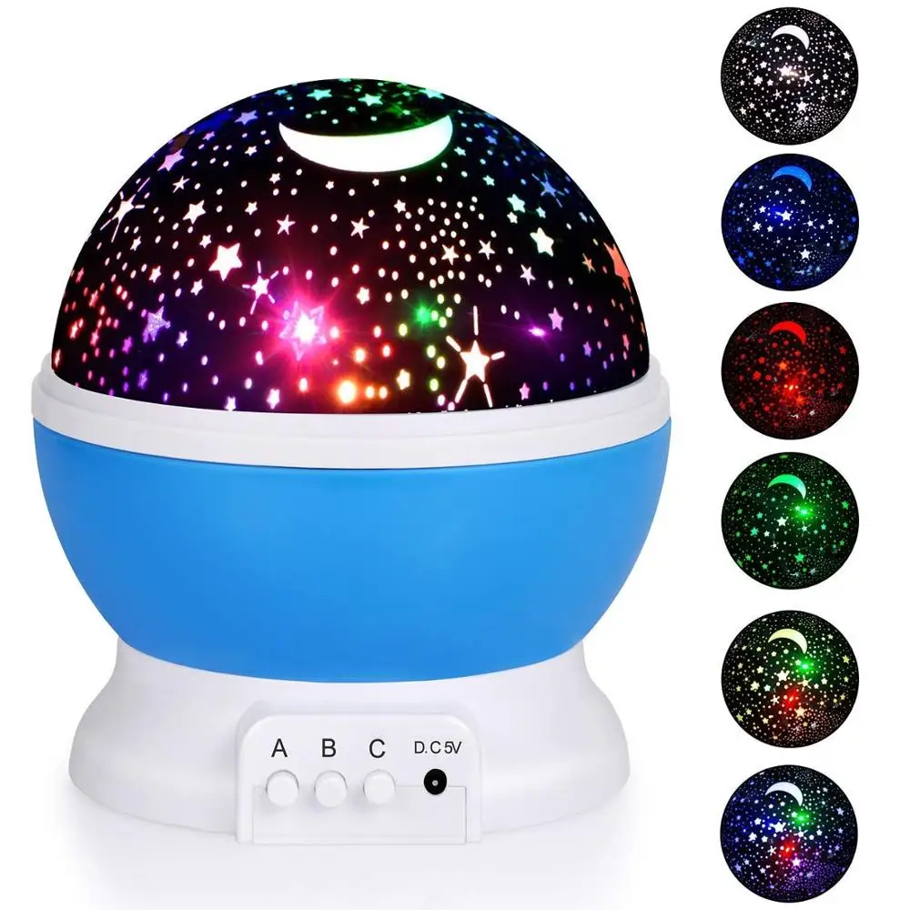 

LED Rotating Night Light Projector Starry Sky Star Master Children Kids Baby Sleep Romantic LED USB Projector Lamp Xmas Gifts