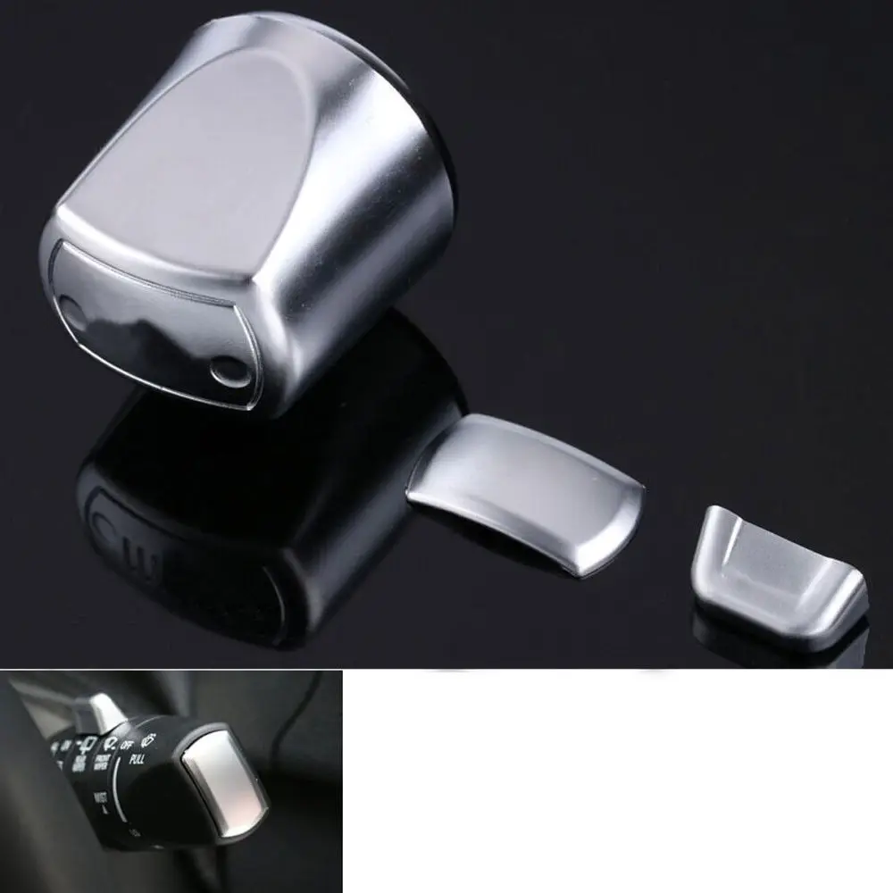 

BBQ@FUKA Car Inner Matt Headlight Wiper Switch Button Control Cover Cap Silver/Red Fit For Jeep Cherokee 14-2016 Car Accessory