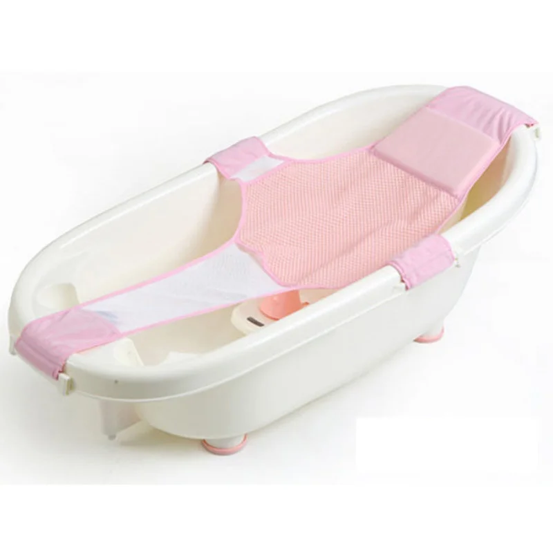 Для ухода за ребенком, регулируемый детский душ шторы для ванной ванна детская ванна с сеткой безопасности сиденья поддержки - Цвет: Розовый