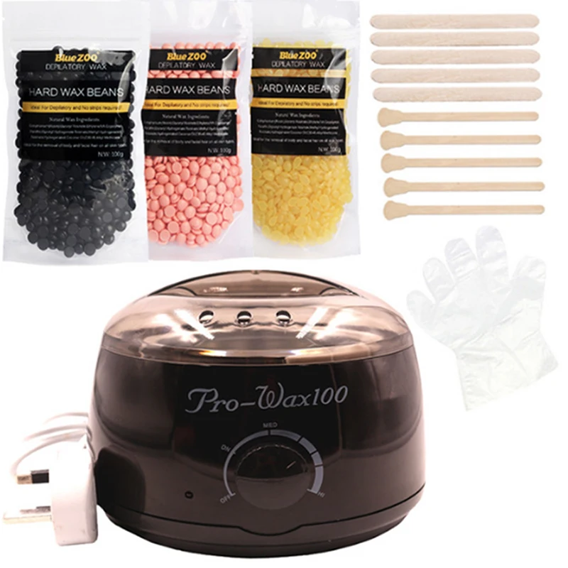 Brazilian Physical Painless Hair Removal Wax Heater Machine Kit No