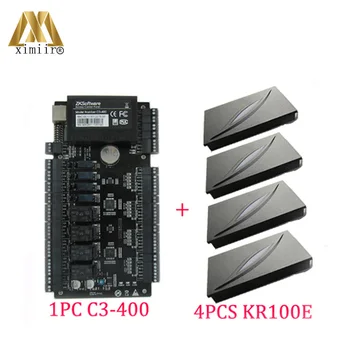 

Door Access Control Systems Good Quality ZK C3-400 Intelligent Four-Door One-Way Access Controller Panel+4PCS KR100E ID Reader