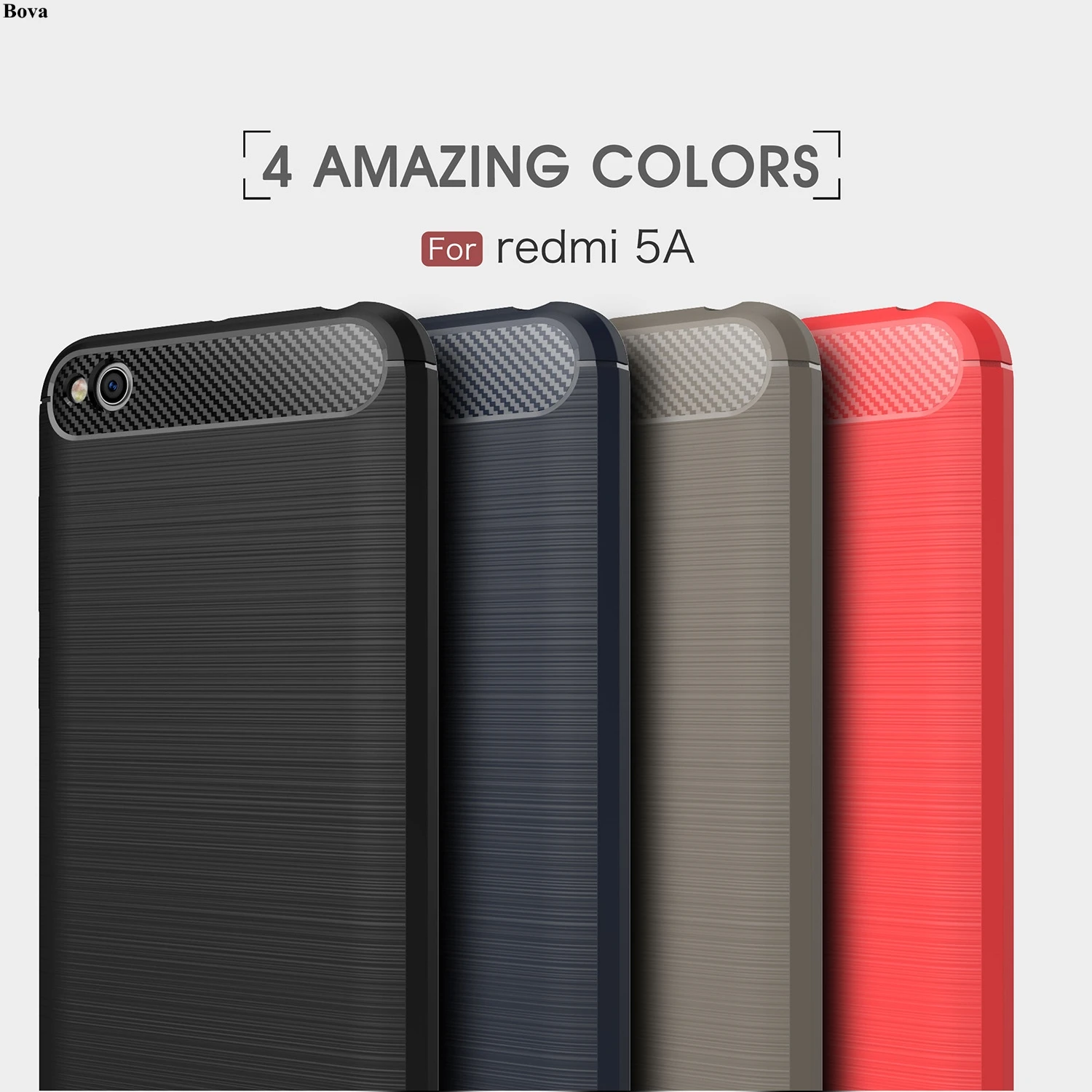 

Bova carbon fiber Case for Xiaomi Redmi 5A TPU Silicone Case Ultra-thin Soft Cover matte housing Rugged Armor Case