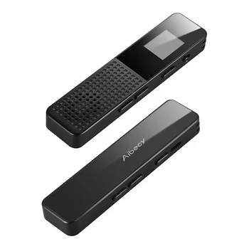 

Aibecy 16GB Digital Voice Recorder MP3 Muisc Player Audio Activated Recording with Loudspeaker Card Slot for Students Meeting