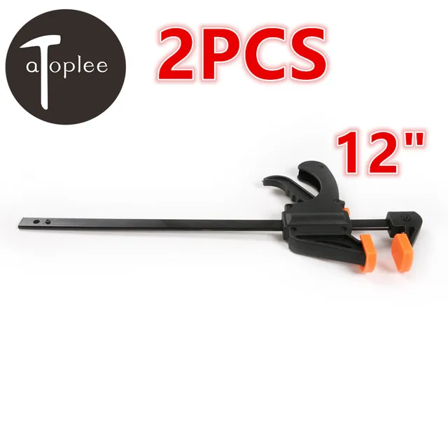 2 PCS 12 Quick Ratchet Release Speed Squeeze Woodworking Bar Clamp Clip Kit Spreader Gadget 2 PCS 12 Quick Ratchet Release Speed Squeeze Woodworking Bar Clamp Clip Kit Spreader Gadget