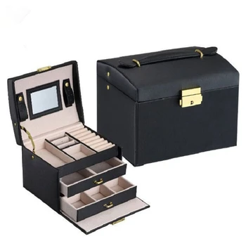 

jewelry packaging box casket box for jewelry exquisite makeup case jewelry organizer container boxes graduation birthday gift