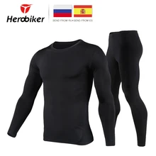 New Men Fleece Thermal Underwear Outdoor Sport Motorcycle Skiing Winter Warm Base Layers Tight Long Johns