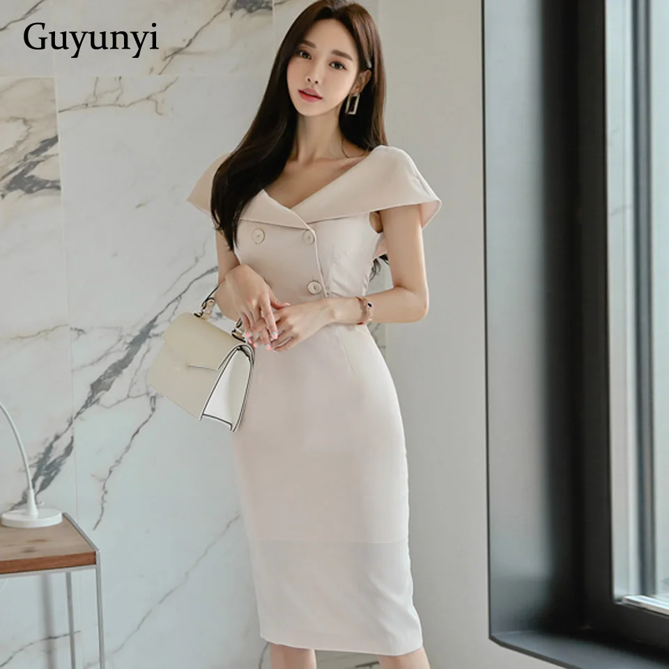 

Pure Color Elegant Office Dress 2019 Summer Sleeveless High Waist Pencil Dress Comfortable Simple Temperament Party Dress Women