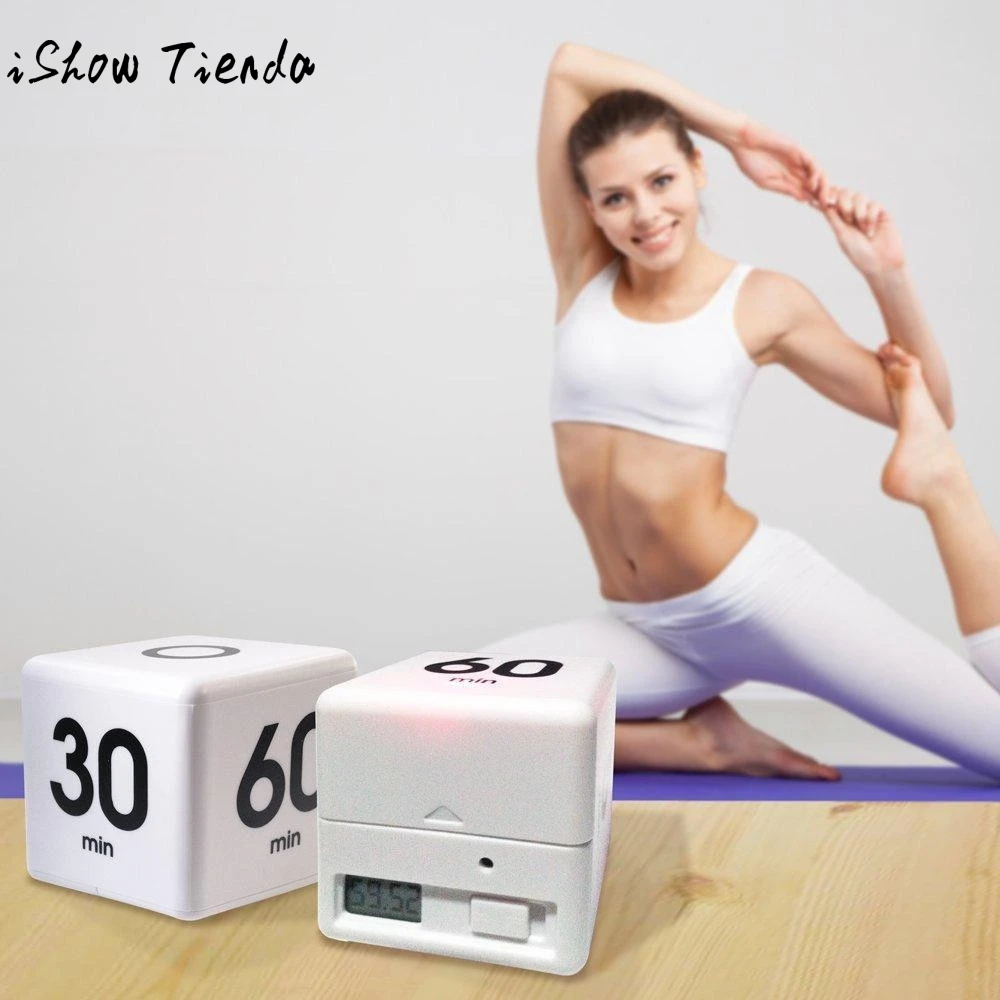 

Clock Timer Alarm Cube Digital 5, 15, 30, 60 Minutes Time Management White Digital Alarm Clock
