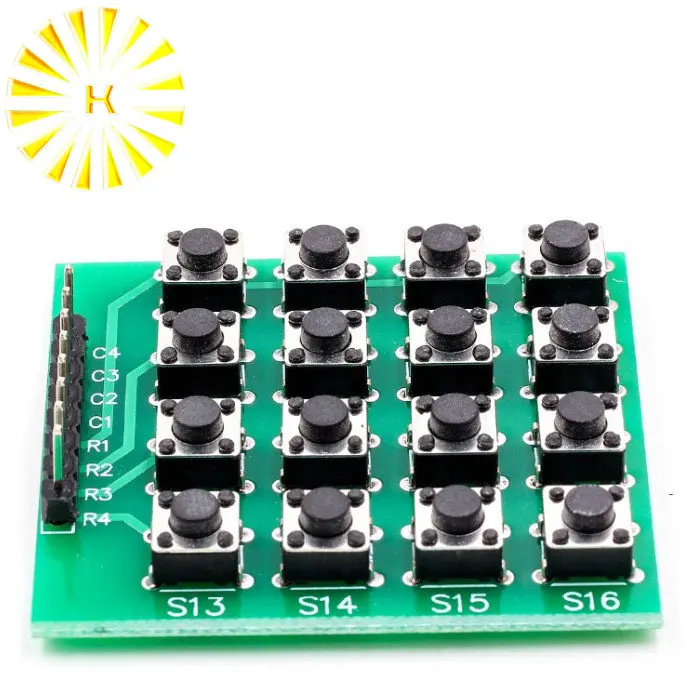 8pin 4x4 4*4 Матрица 16 клавиш клавиатура с кнопочной панелью макетная плата модуль