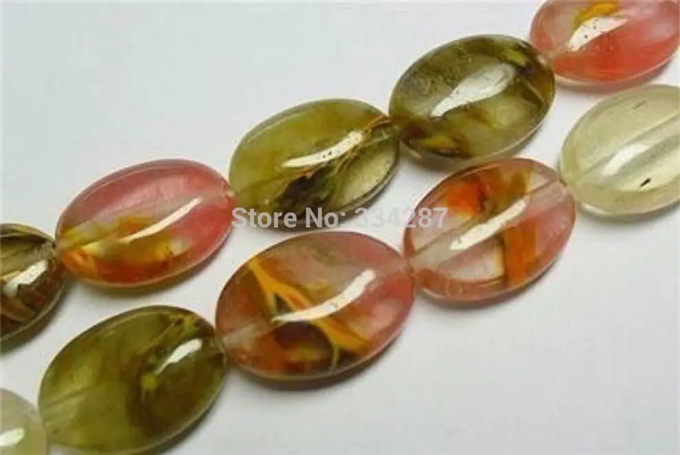 

FREE SHIPPING>>>@@ 13x18mm Watermelon Tourmaline Gem Oval Loose Beads 15"