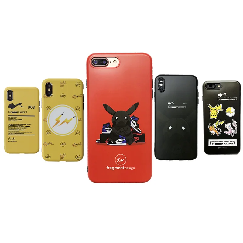 

For iPhone 7 8 Plus X 10 Pikachue TPU Mobile Phone Case For iPhone 6 6S 6Plus 6SPlus Pokemons Silicone Case for iphone XR XS max