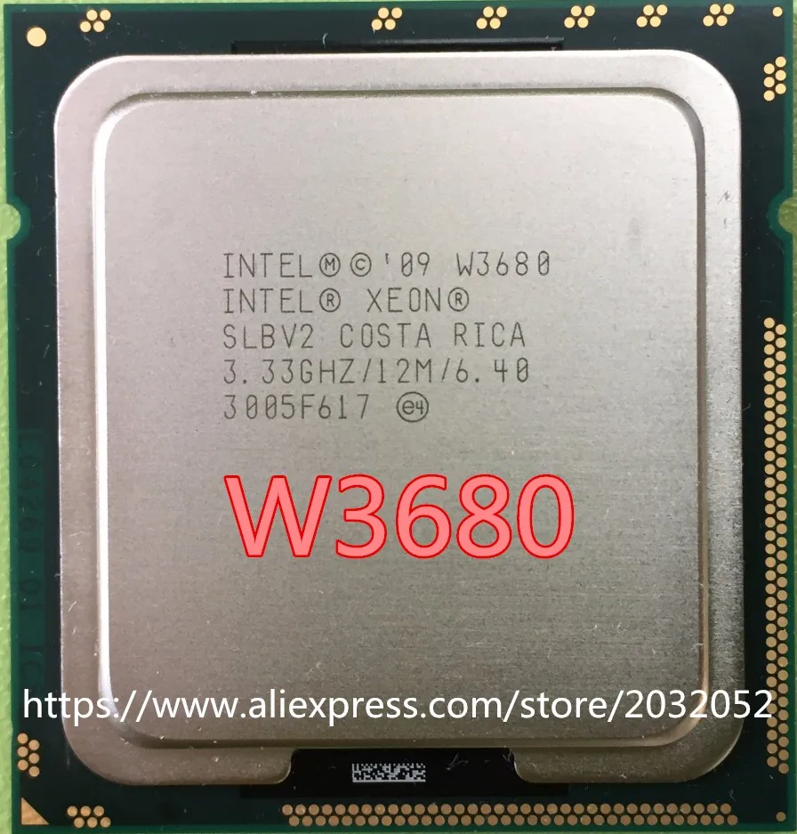 Intel Xeon W3680 12 M/3,33G/шестиядерный процессор cpu SLBV2 LGA1366 равен X5680 I7 980(Рабочая