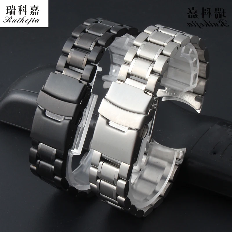 

Stainless steel watch strap watch chain stainless steel watch with male insurance buckle for Casio Seiko Citizen 18MM 20MM 22MM
