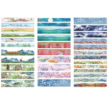 

3 pcs/lot Scenery Washi Sticker Cute Plant Decoration DIY Diary Scrapbooking Label Stickers Stationery gift school supplies