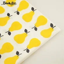 Хлопок ткань саржа ткань для вышивания кукол домашний текстиль Материал желтые груши дизайнерское Покрывало лоскутное платье куклы тканевая салфетка