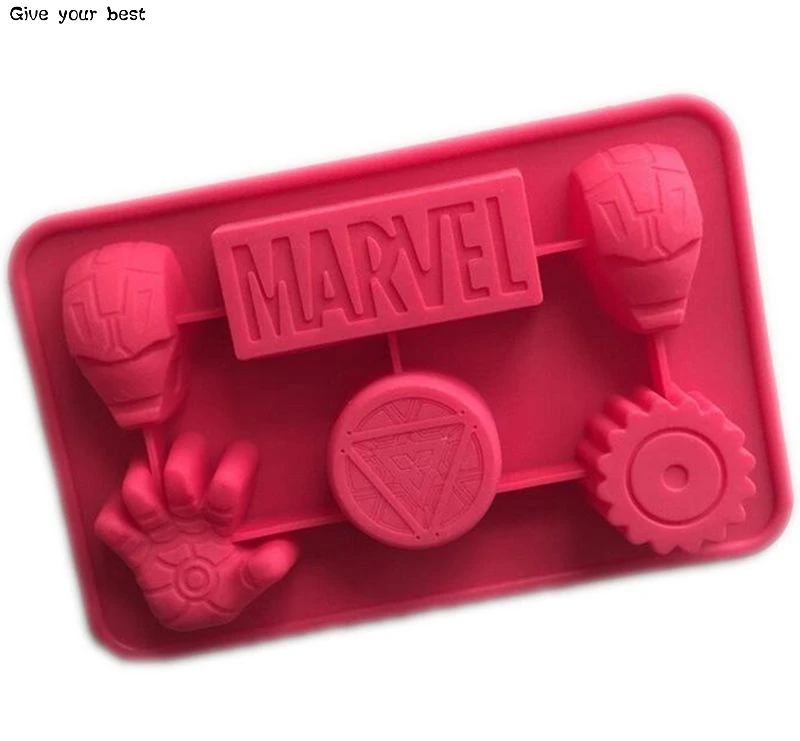 Инструменты для украшения торта Железный человек значки силиконовые формы для торта Мстители супер герой антипригарный пирог шоколадные формы силиконовые формы