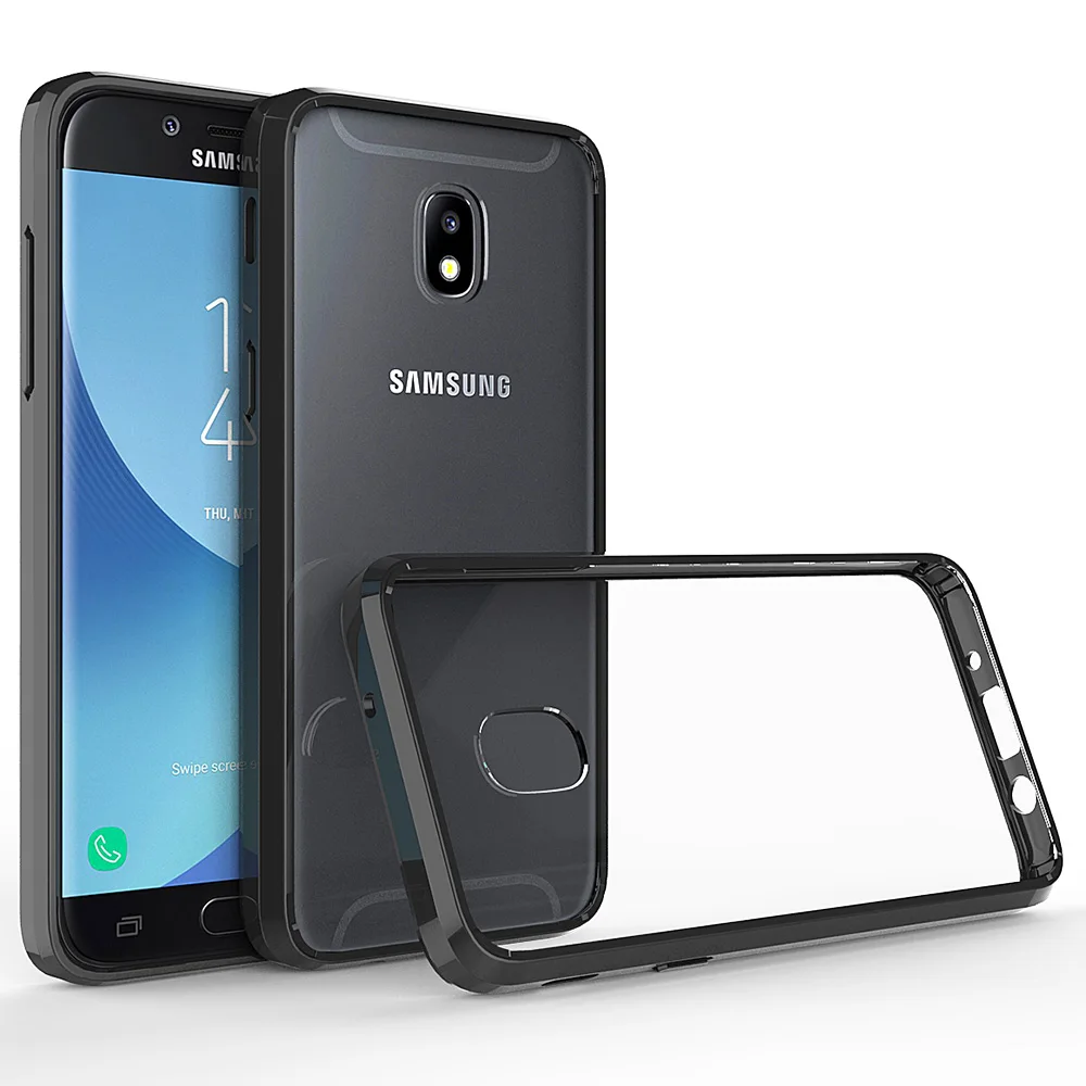 Тонкий прозрачный жесткий чехол для Samsung Galaxy J3 2018/J3 Eclipse 2/J3 Orbit/J3 REACH/Express Prime 3/Amp 3/Sol