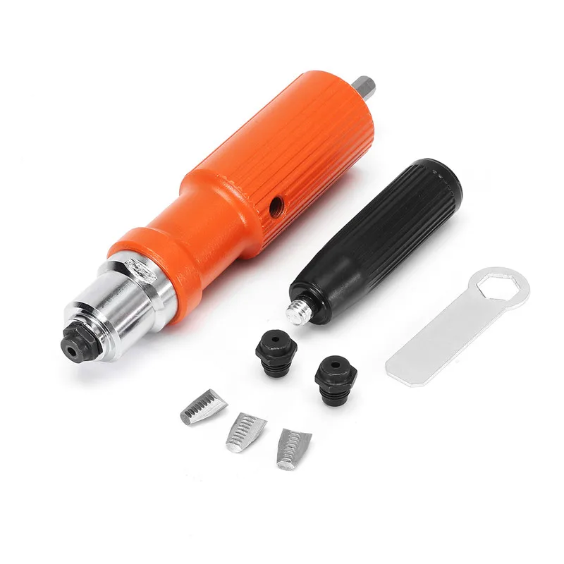 

Riveting Tool Drill Adapter Upgraded Electric Rivet Nut Gun Cordless Riveter Adaptor For 2.0-4.8mm Riveter Guns Electric Drill
