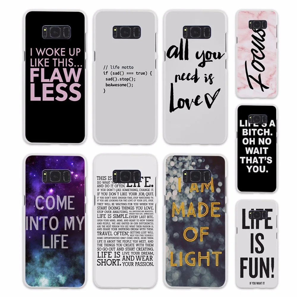 pretty little liars BITCH Case for Samsung Galaxy s6 s7 edge S8 Plus s5 mini note 5 4 hard White Case Cover in Half wrapped Case from Cellphones