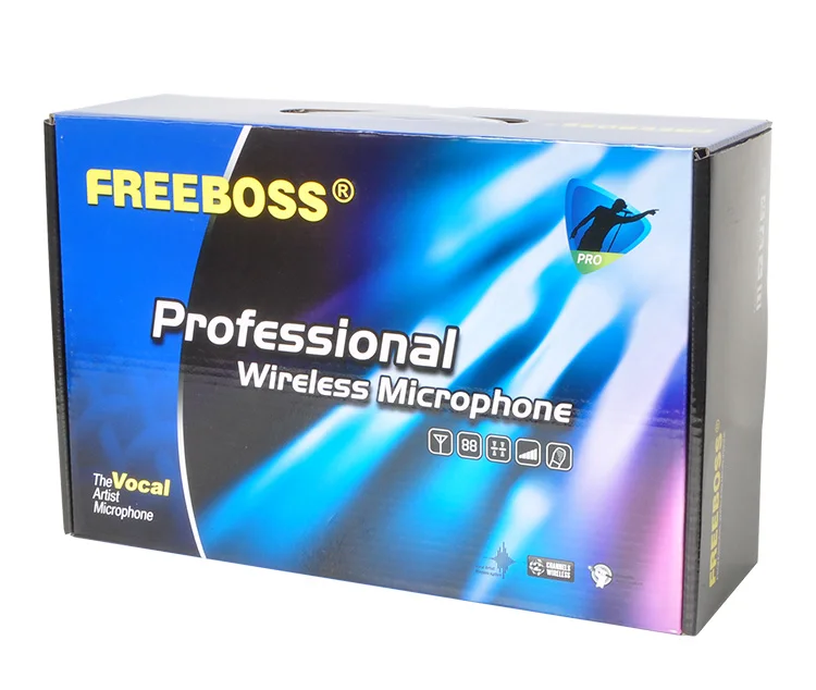 Freeboss FB-U09 двухсторонний цифровой UHF беспроводной микрофон с 2 металлическими ручками