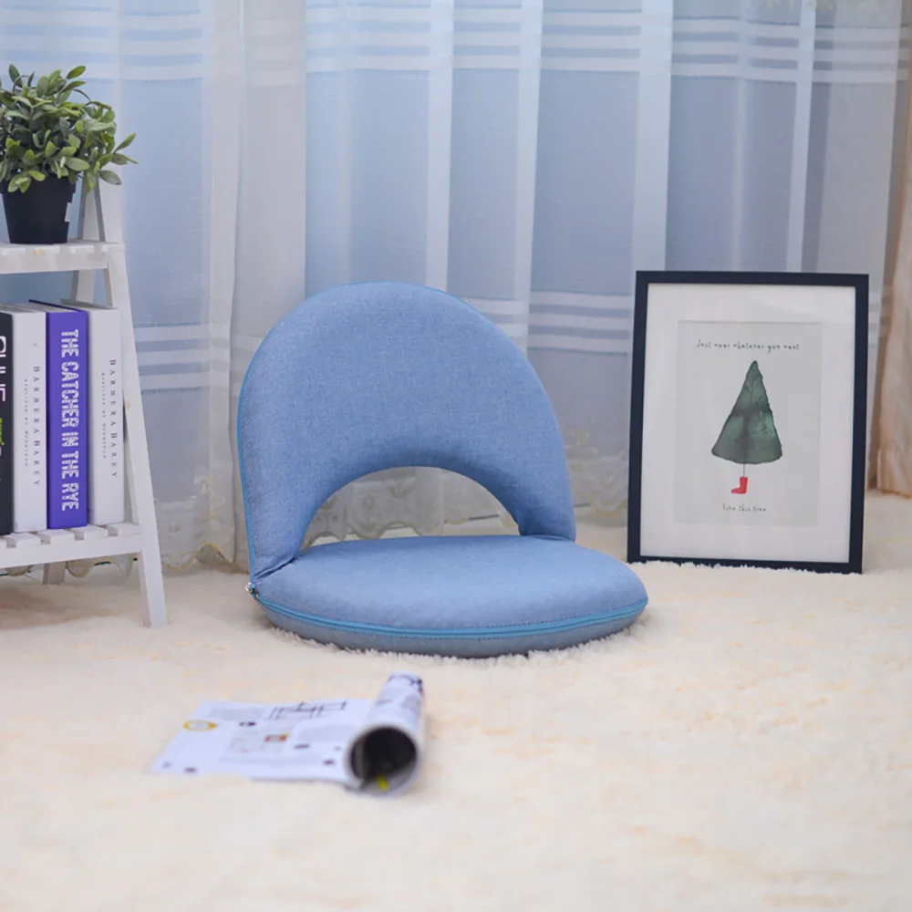 

Creative Adjustable Lazy Sofa Folding Chair Washable Cover Invisible Zipper Linen Material Living Room Sofas Home Furniture