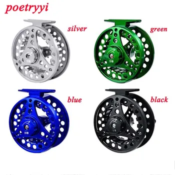 

POETRYYI 3/4 5/6 7/8 WT Fly Fishing Reel CNC Machine Cut Large Arbor Die Casting Aluminum Fly Reel with bag 30
