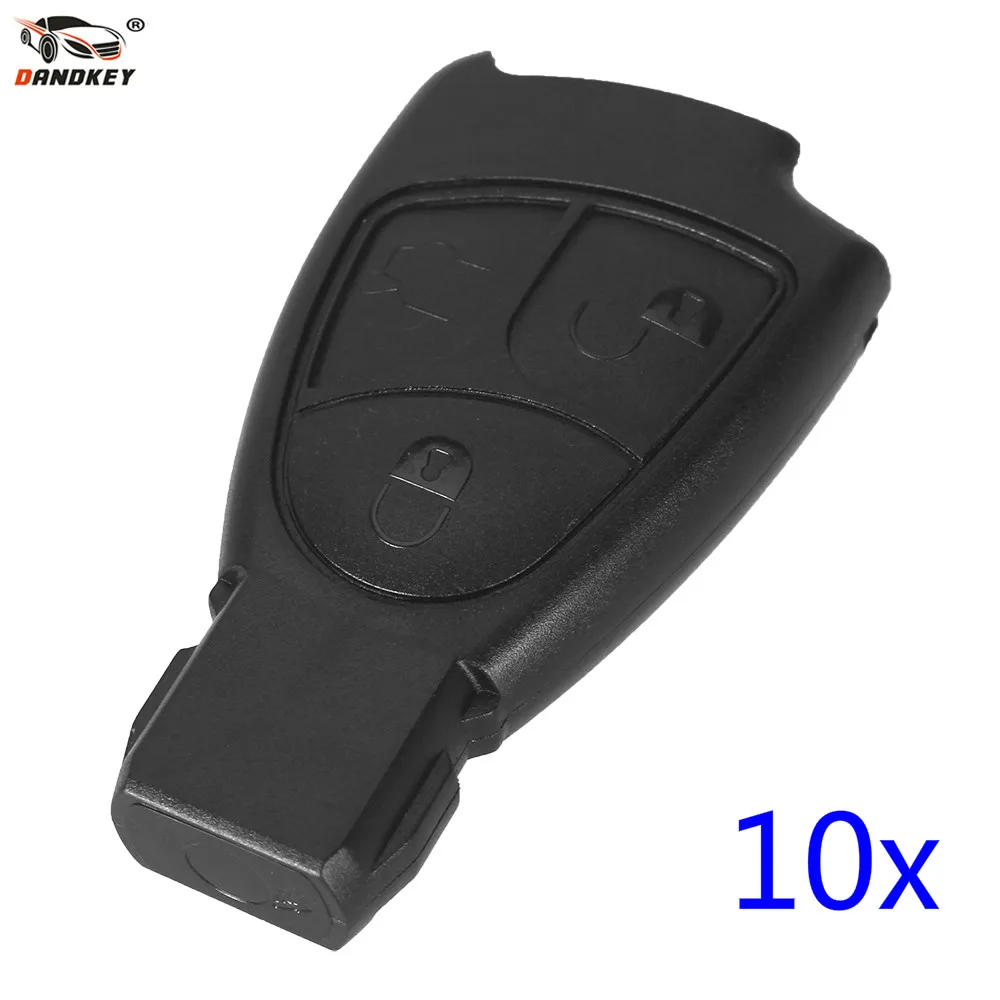 

DANDKEY 10x 3 Buttons Remote Key Case Cover For Mercedes Benz B C E ML S CLK CL C180 1998-2004 W202 Fob Replacements