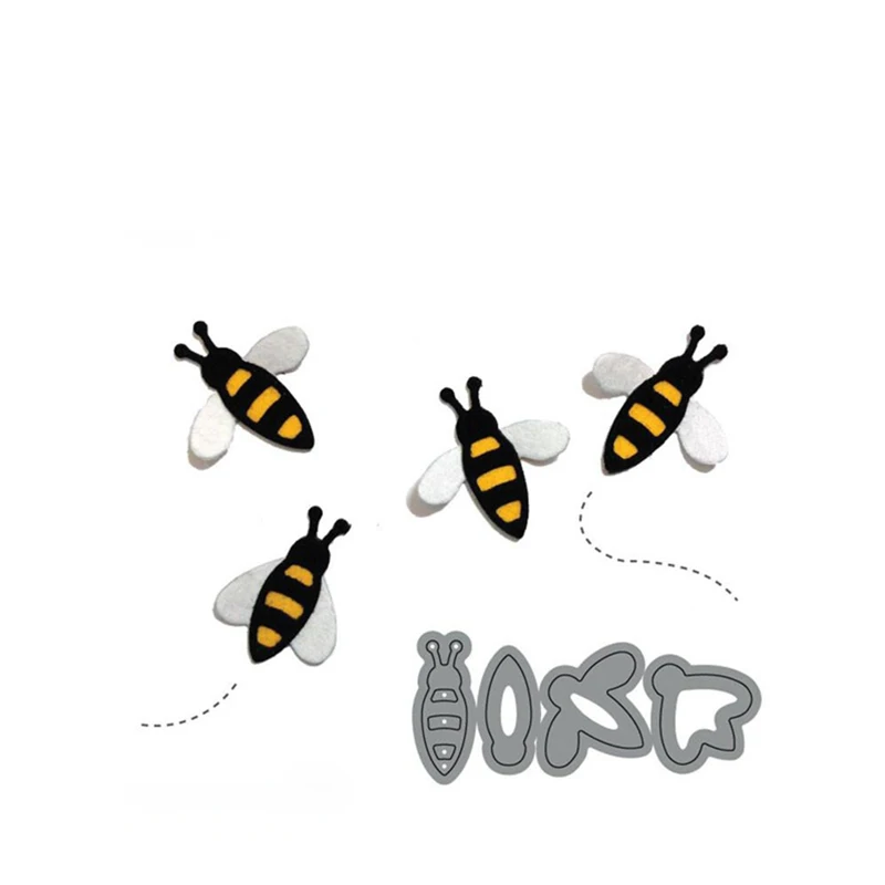 4 шт./компл. пчелами для маленьких девочек в форме насекомых металлическая трафаретная пресс-форма для Скрапбукинг альбом декоративное тиснение рукоделие Шаблоны