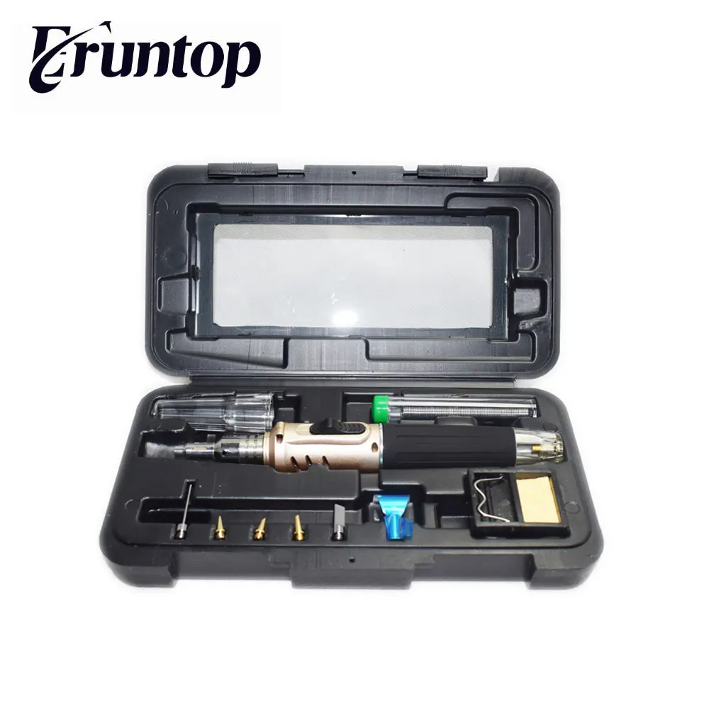 

10 in 1 Professional Butane Gas Soldering Iron Kit Welding Kit Torch HS-1115K