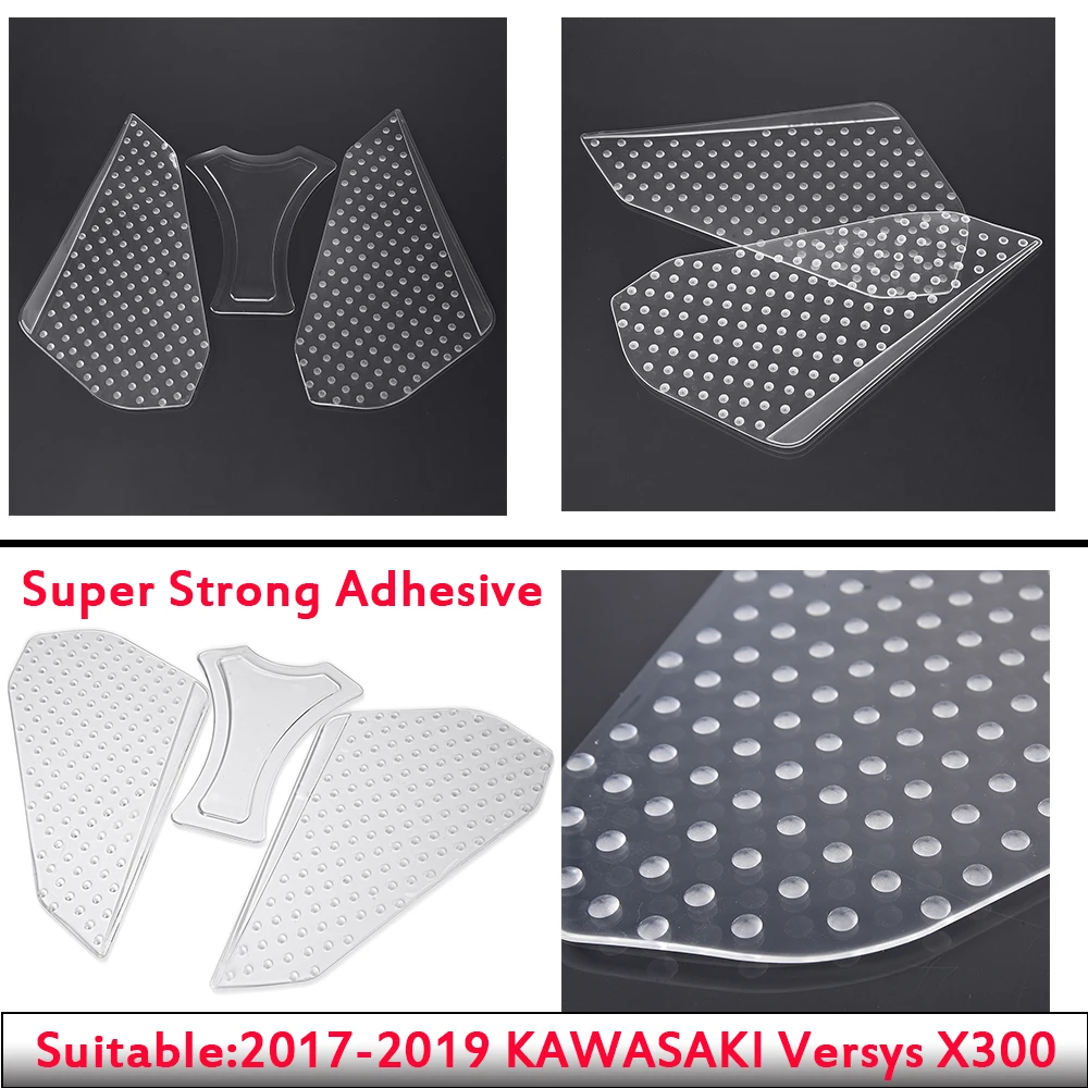 

Motorcycle 17 18 19 X300 Oil Gas Tank Sticker Pads Protector Tankpads Decal for 2017-2019 Kawasaki Versys 300X X-300 2018