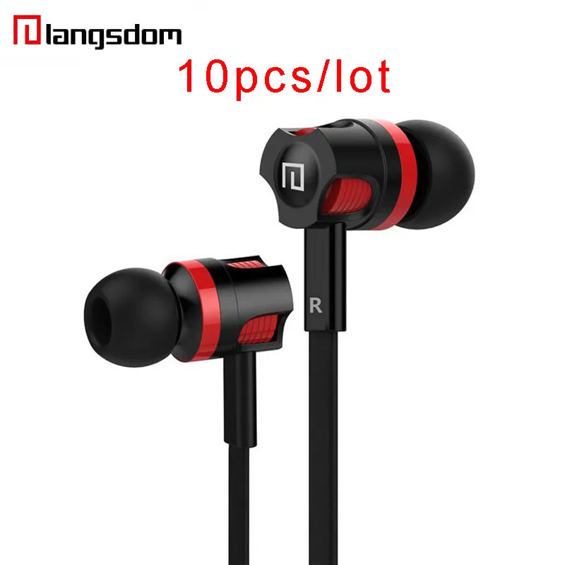 Goedkoop 10 stks partij Originele Langsdom JM26 Hoofdtelefoon Wired Oortelefoon In Ear Geluidsisolerende Headset Met Microfoon Voor iPhone 6 s Xiaomi