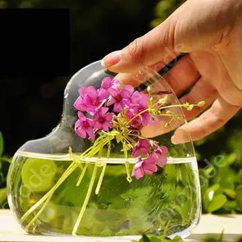 

Heart Glass Vase Terrarium Vases Cute Flower Pots Tabletop Glass Modern Vaso Wedding Floor Air Planter Decorative Heart Vase