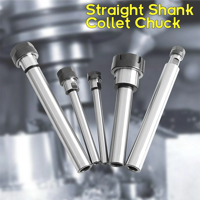 

1pcs Straight Shank Collet Chuck Holder CNC Milling Lathe Extension Rod C10 to C20 ER11 to ER25 with Nut