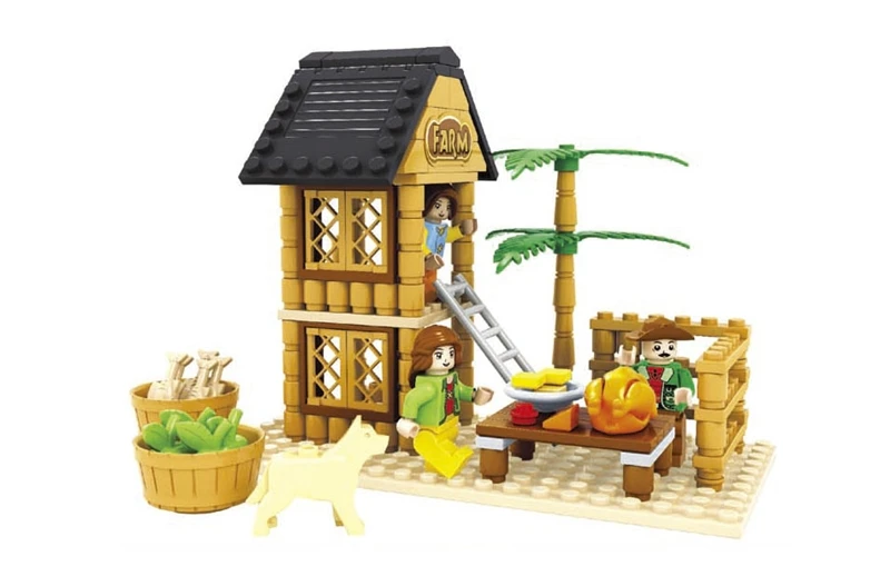 

Model building kits compatible with lego friends happy farm 260 3D blocks Educational model building toys hobbies for children