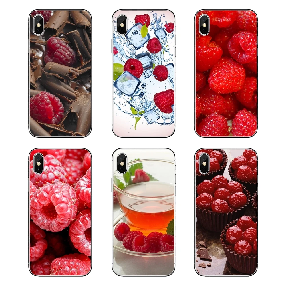 Обои еда Raspberry для iPod Touch iPhone 4 4S 5 5S 5C SE 6 S 7 8 X XR XS Plus MAX прозрачные мягкие чехлы |
