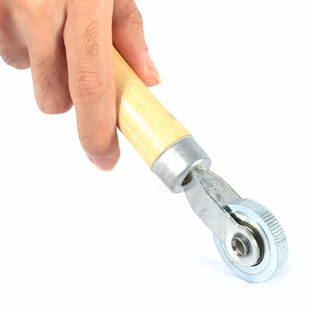 Ball Bearing Wooden Handle Tire Tyre Patch Roller Stitcher Puncture