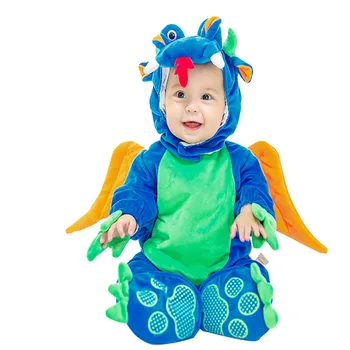 

Children Blue Dinosaur Ainmal Cosplay Costume With High Quality Fashion Design For Kids Clothing