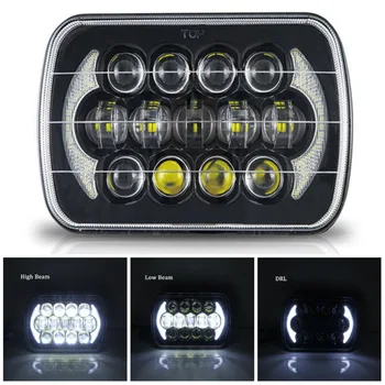 

7x6'' 5X7" 85W LED Projector Headlight Hi/Lo Beam DRL for Jeep Wrangler YJ Cherokee XJ H6054 H5054 H6054LL 69822 6052 6053