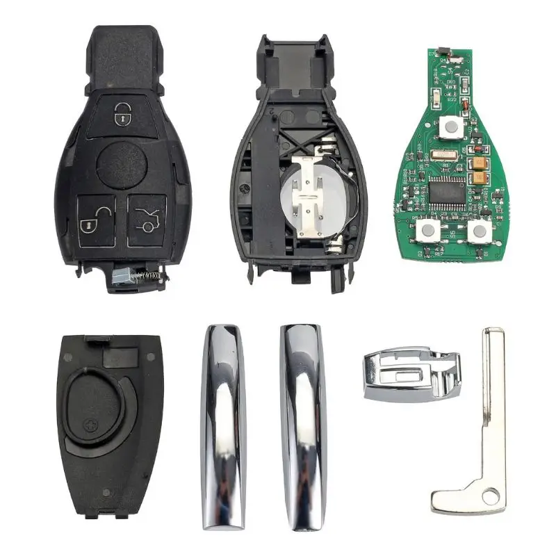 3 кнопки дистанционного ключа автомобиля оболочки замена ключа для Mercedes Benz Год 2000+ NEC& BGA управления 433 МГц