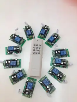 

3000M DC12V DC 10A 1CH Remote Control Light Switch Home Appliance Wireless Remote Control Switch RF Transmitter&12 Receiver