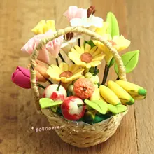 Кукольный домик Миниатюрный 1:12 игрушка цветы и фрукты висячие корзины высота 3,5 см H-115